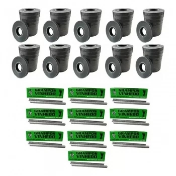 KIT ALCEADOR MAX TAPENER HT-R45C + 100 ROLOS DE FITAS + 5 CAIXA DE GRAMPOS